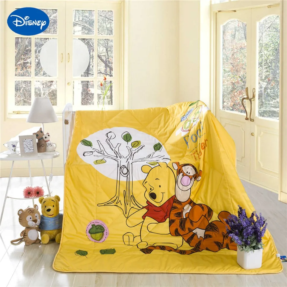 

Winnie the Pooh Tigger Summer Quilt Comforter Baby Bed Bedspread Cotton Bedding Single Twin Queen Sz Soft Yellow Disney Cartoon