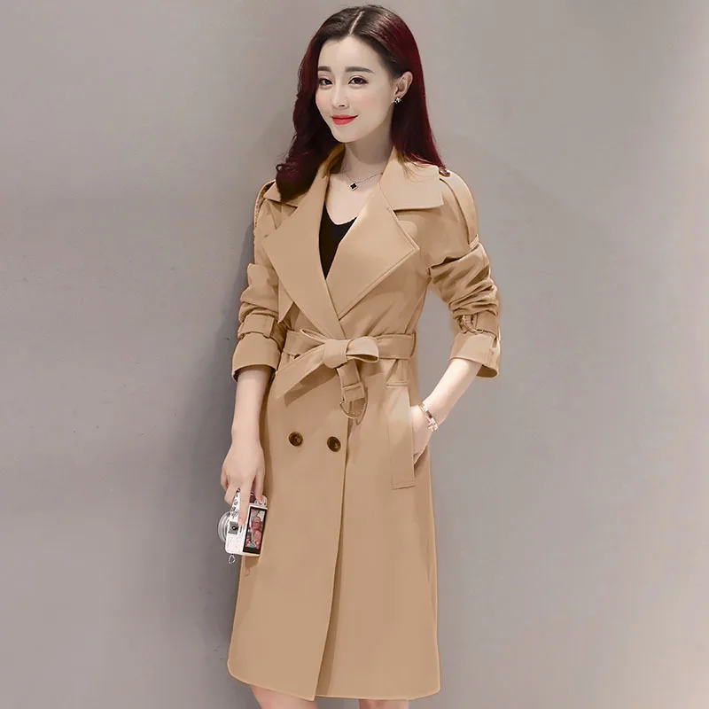 Longue Nouvelles Dames Automne Mince 2017 Abrigos vent Tranchée wine khaki dark Femmes army Femelle Red Beige Y1095 Qualité Pardessus Blue Casaco Manteau Haute Occasionnel Coupe Feminino Green qwxE8E0AvO
