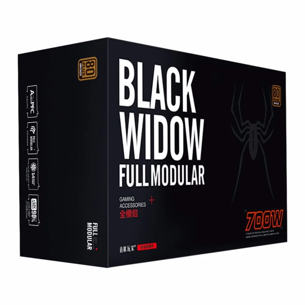 

1STPLAYER PS-700AX BLACKWIDOW Full Modular Power Supply 80PLUS Bronze APFC Full Range Input With 140mm Hydraulic Bearing Fan
