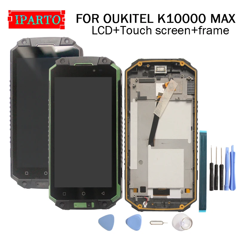 OUKITEL K10000 MAX ЖК дисплей + сенсорный экран дигитайзер рамка в сборе 100% Оригинальный