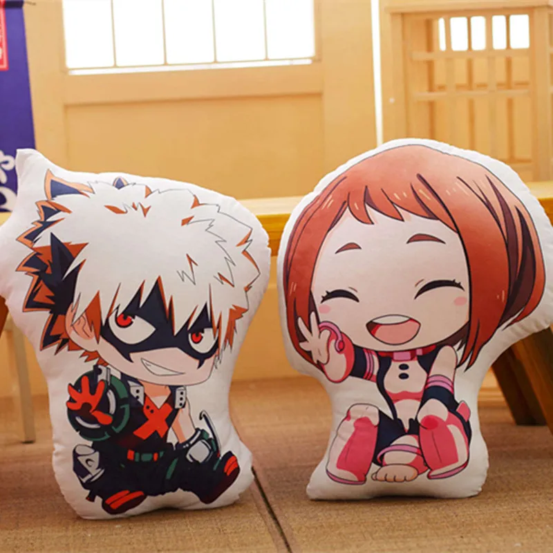 

2019 Newly High Quality Lovely Anime Bakugou Katsuki Todoroki Shoto Midoriya Izuku Bolster Plush Boku No Hero Academia Pillow