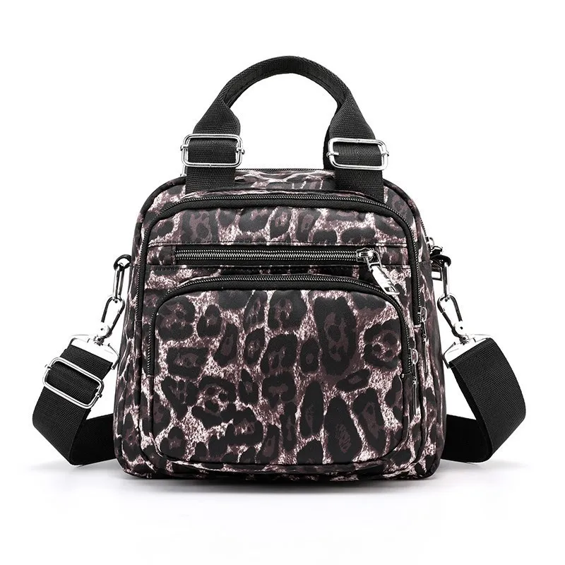 Женская сумка на плечо, водонепроницаемая нейлоновая сумка, многофункциональная Цветочная сумка с несколькими карманами, роскошные сумки, женские дизайнерские сумки Bolsa Feminina Sac - Цвет: Leopard