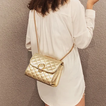 

Brand Flap Crossbody Bags For Women 2019 PU Leather Chain Shoulder Bag Fashion Women Korean Style Casual Messenger Bags Black