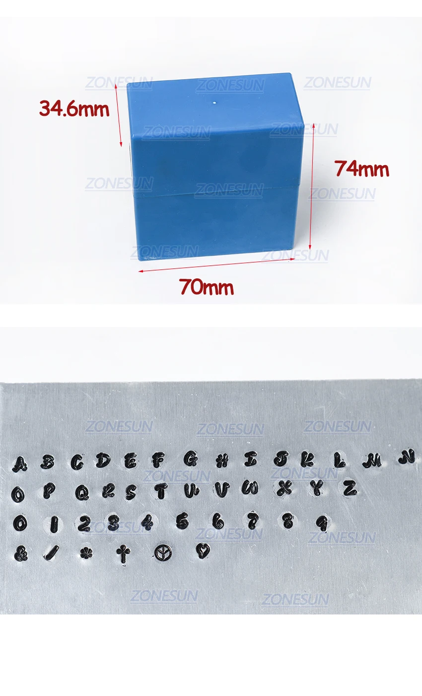 ZONESUN 42 шт. ювелирные изделия металлические Штампы Алфавит Набор A-Z символ сердца письмо удар штампы Чехол Ремесло штамповки инструменты сталь металлический инструмент
