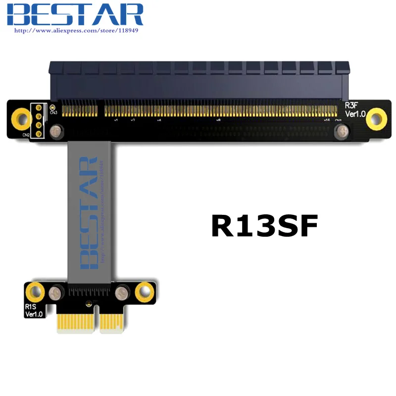 Riser PCIe x1 к x16 PCI e удлинитель 16x 1x gen3 ленточный Райзер карта кабель двойной осевой
