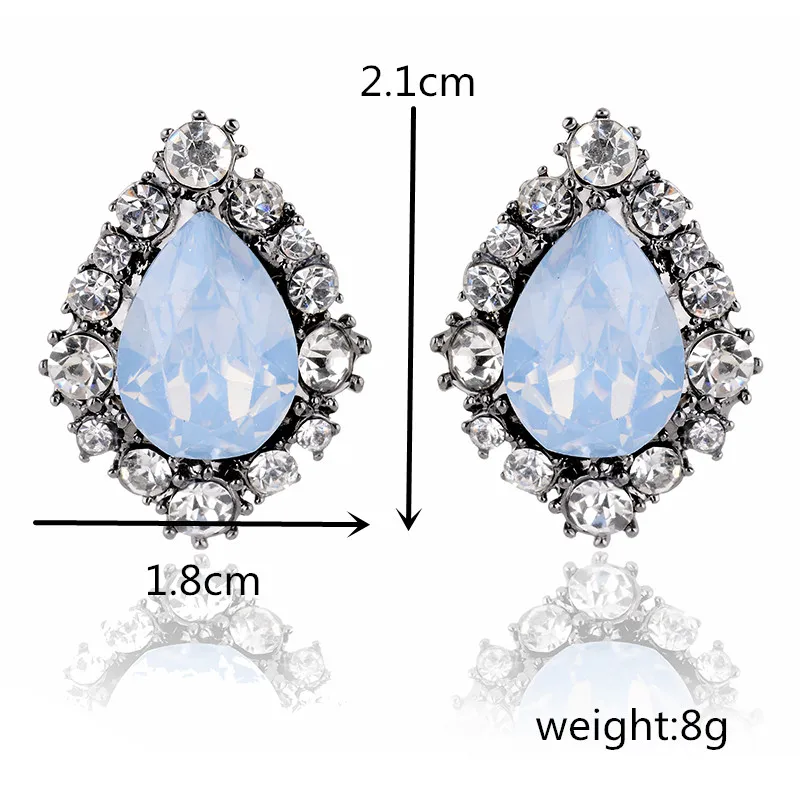 Женские серьги гвоздики с опалом 10 цветов|crystal stud earrings|stud earringsstud earrings wholesale |