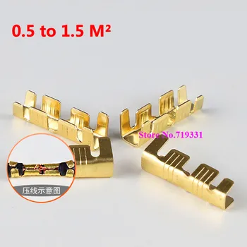 

100pcs Docking connector line pressing button quick connect terminal wiring 0.5 to1.5 square