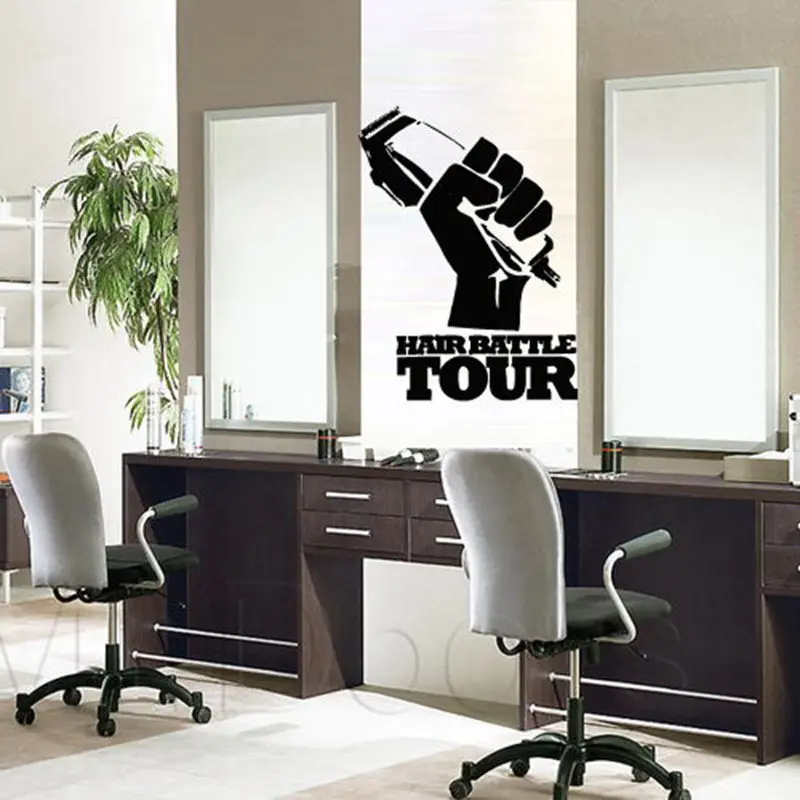 Homme Salon De Coiffure Autocollant Nom Pain Clipper Decal