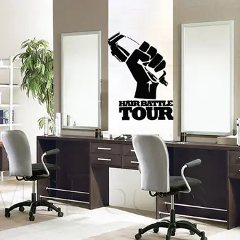 

Man Barber Shop Sticker Name Bread Clipper Decal Haircut Shavers Posters Vinyl Wall Art Decals Decor Windows Decoration Mural
