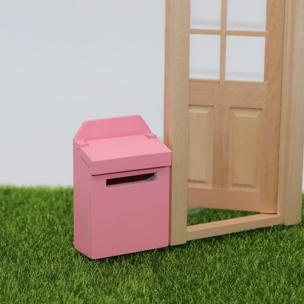 New1: 12 кукольный домик Деревянные маленькие цветные наружные почтовые ящики, мебель, ролевые игры, игрушки, комбинированные миниатюрные C627