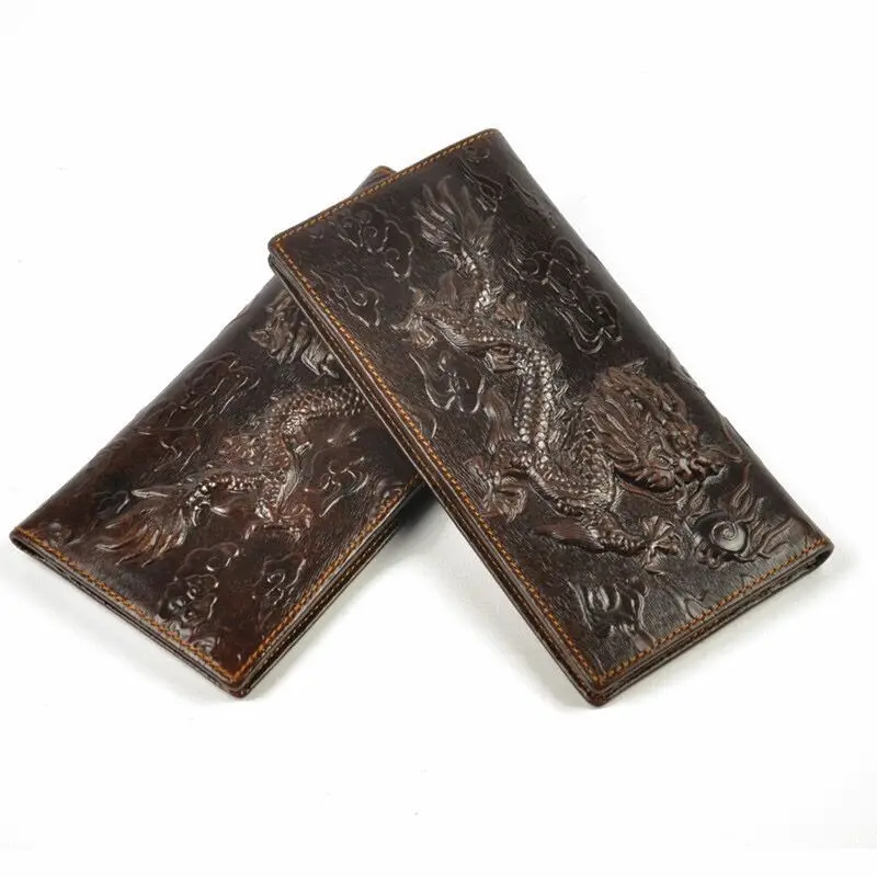 

Dragon Mother Pattern Game of Right Cool Strong Men Long Wallets Special Large Capacity Purses Chinese Style Retro Male Burse