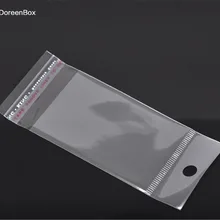 Doreen Box hot-200 шт прозрачные Самоклеющиеся пластиковые пакеты 11,5x5 см(B05758