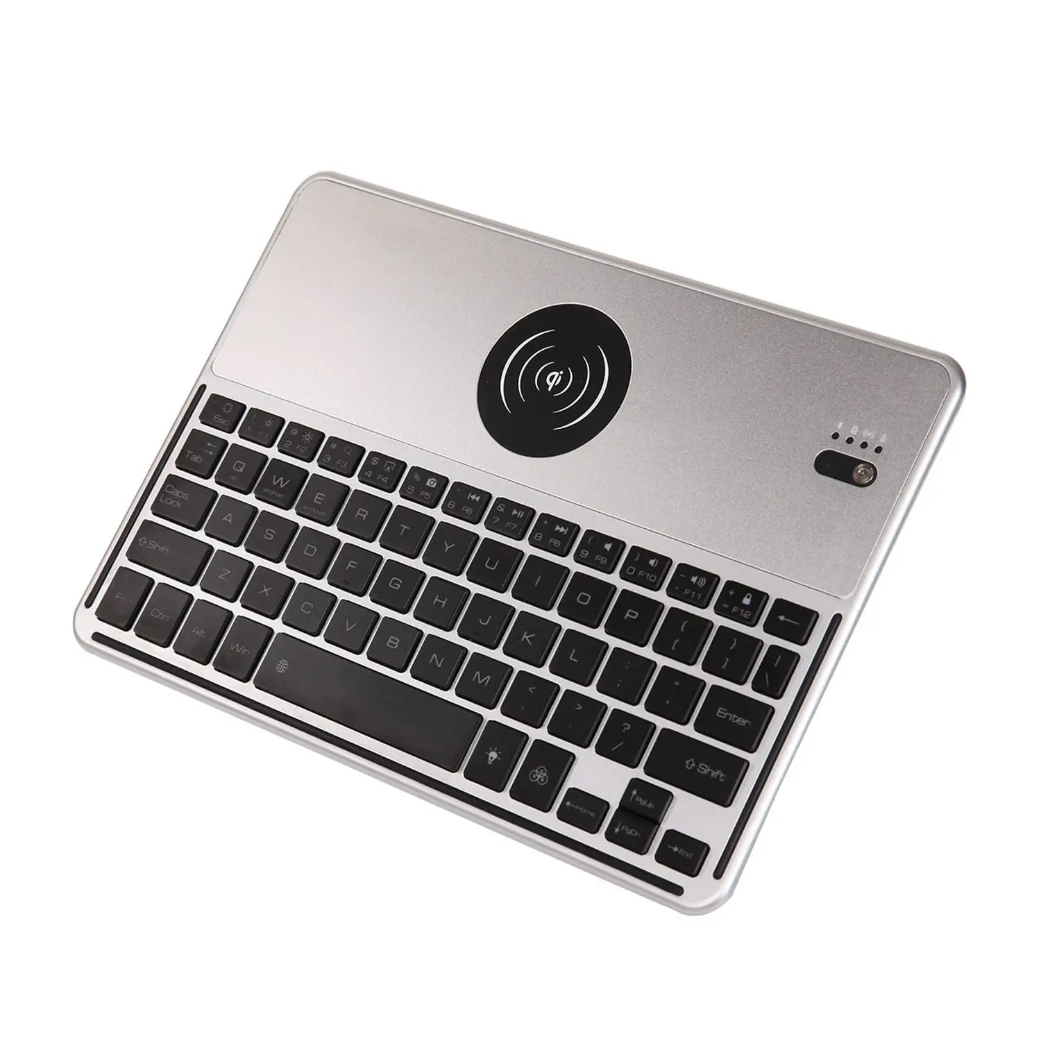 

2 In 1 Qi Wireless Charger Backlit Bluetooth Keyboard For iPhone/iPad/Samsung/iOS/Android
