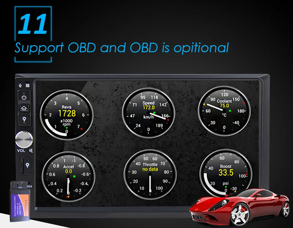 Excellent Eunavi 2 din android 9.0 16g Memory Touch Screen 7 Inch HD Car Bluetooth Player Button 2 DIN Universal Car radio GPS Navigation 17