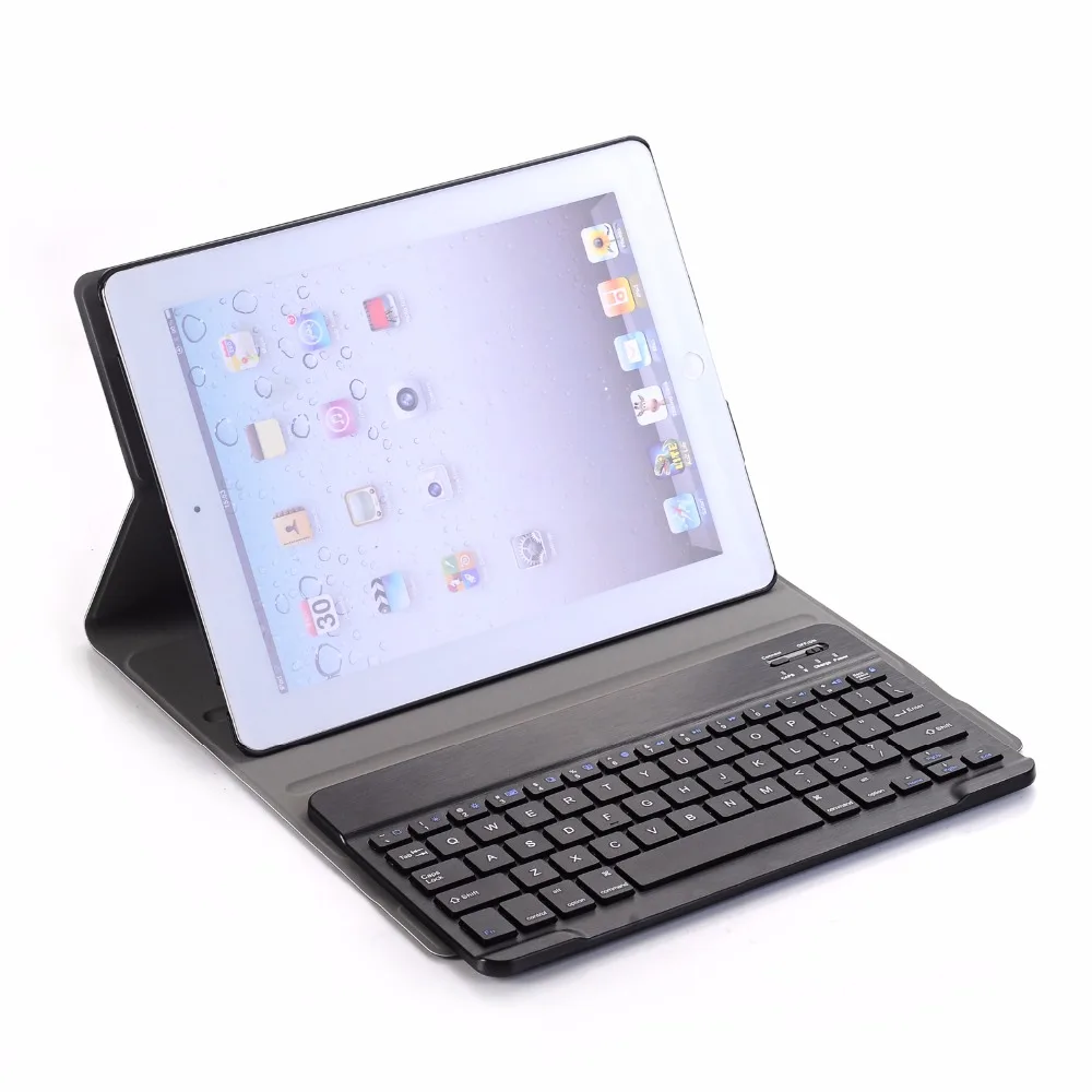 Клавиатура чехол для Apple iPad 2/3/4 iPad2 iPad 3 4 9,7 A1395 A1396 A1403 A1416 A1430 A1458 A1460 клавиатура крышка+ Защитная пленка на экран+ подставка для ручек