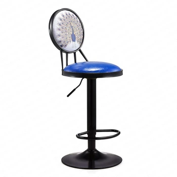 

Lift Bar Chair Wrought Iron Bar Stool European Style Chair High Stools Home Bar Stool Retro Coffee Front Desk Chair Bar Stools