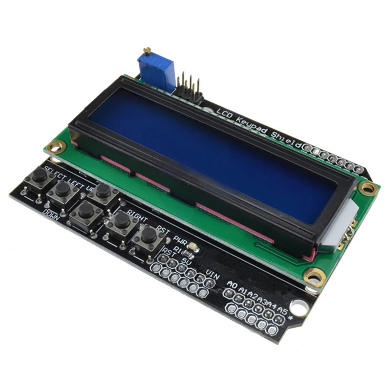 1 шт. ЖК-клавиатура Щит Lcd1602 ЖК 1602 Модуль дисплей для Arduino Atmega328 Atmega2560 Raspberry Pi Uno синий экран Wavgat