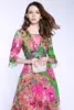 100% Natural Silk Dresses 2022 Womens High Quality Half Sleeve Floral Print Bohemian Summer Beach Dress Female Vestidos ► Photo 2/6