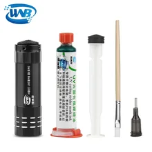 WNB 10 мл Зеленый масло УФ припоя маска BGA PCB краски предотвратить коррозионные дуги паяльная паста Flux чернила мягкий нейлон кисточки 9 светодиодный