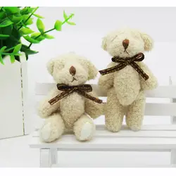2 шт./лот совместных Тед медведь плюшевые игрушки животных мягкую коричневый куклы мишки тедди с бантом плюшевые подвеска детские игрушки