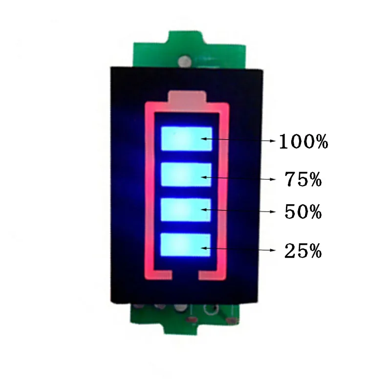 

4S 4 Series Lithium Battery Capacity Indicator Module 16.8V Blue Display Electric Vehicle Battery Power Tester Battery Indicator
