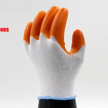 Популярные нейлон guantes денсифицированные PVCguantes trabajo не пыленепроницаемые оранжевые перчатки Механика маслостойкие 10 пар/упаковка