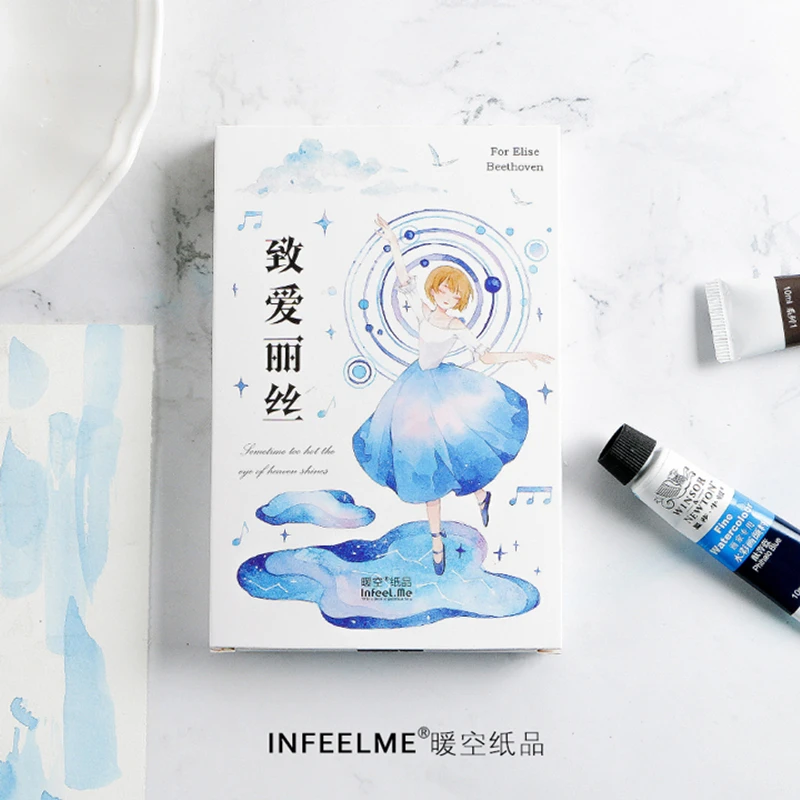 Infeel. me dancing girl открытка Закладка Письмо бумага поздравительная открытка 1 лот = 1 упаковка = 30 шт