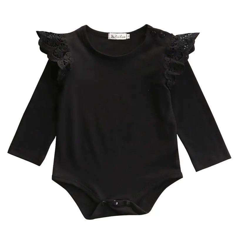 long sleeve lace baby onesie