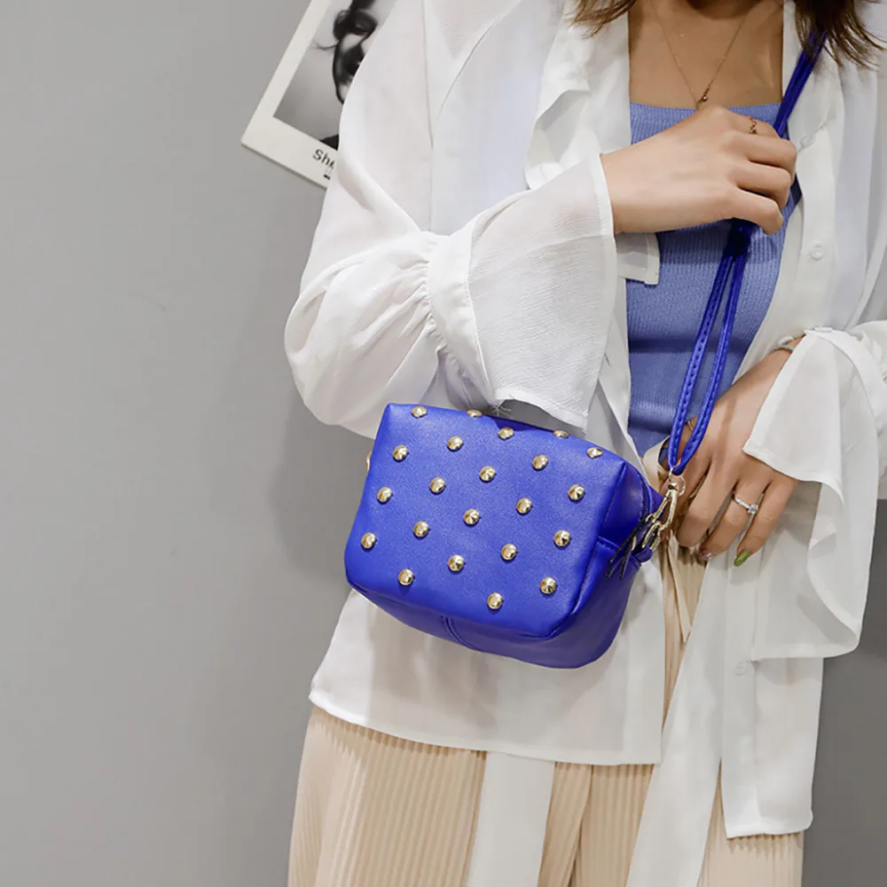2019 Women's fashion one-shoulder small square bag Messenger bag city walking pack waterproof leather bags women crossbody 40J4 (8)