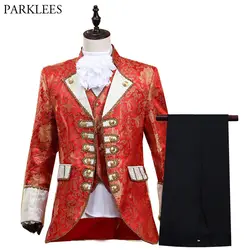 Мужской костюм из пяти предметов в стиле красного дворца, новинка 2019 года, европейский готический костюм среднего возраста, Homme, Drama Prom, Singer
