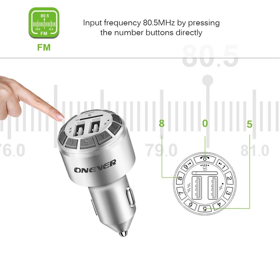 Автомобильный fm-передатчик, Bluetooth, автомобильный комплект, музыкальный плеер, руки, свободный модулятор, 3.1A, двойной USB, автомобильное зарядное устройство, поддержка TF, USB накопитель