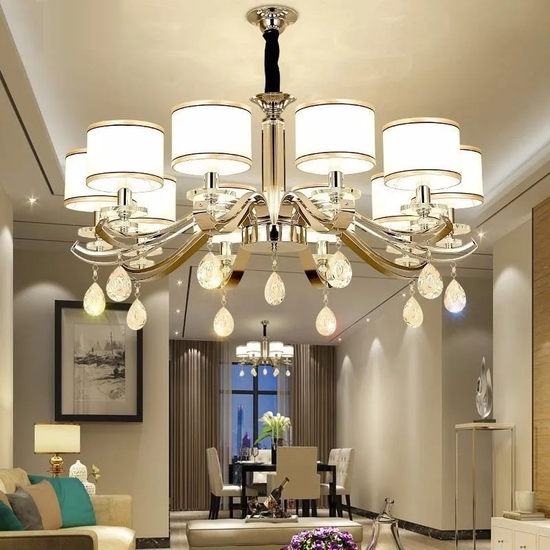 

Sala Jantar European Lampara De Techo Colgante Moderna Crystal Luminaire Suspendu Loft Lampen Modern Luminaria Pendant Light