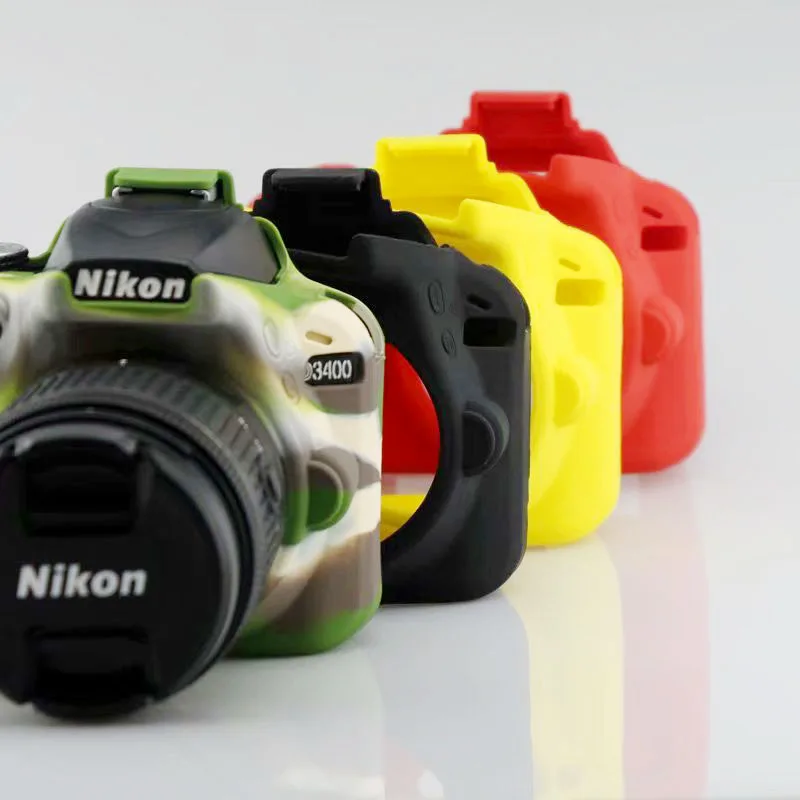 Funda protectora de goma de silicona suave para Nikon D3400 D3500,  accesorios DSLR, bolsa para cámara, novedad|Bolsos para cámara/vídeo| -  AliExpress