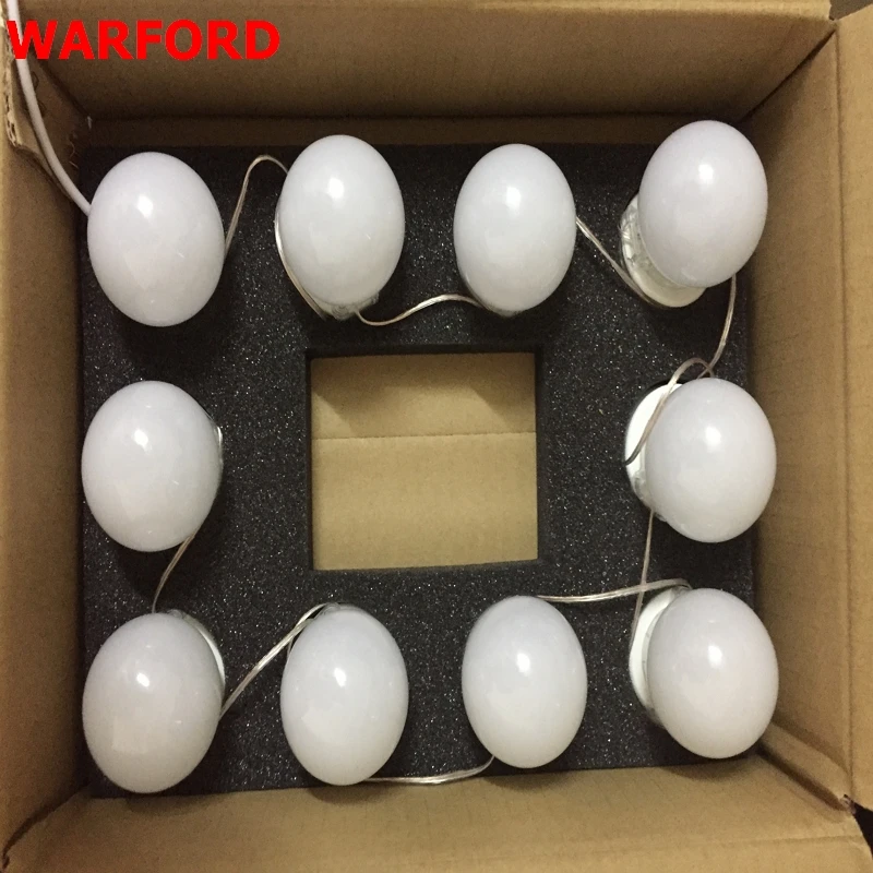 

Warford DC12V Touch Switch 10 LED stretchable Vanity light Bulbs DIY Makeup Mirror lighting Dressing Table Decoration lamp