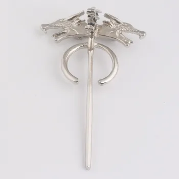 

SG 20Pcs/Lot Trendy vintage Game of thrones Dragon wolf Badge brooches Hand of the King Charm Brooches with high quality