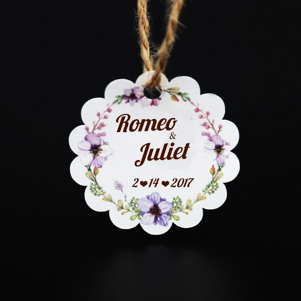 tag Personalized Hang Gift Tag With Name For Wedding and Bridal Shower or Baby Shower Favor