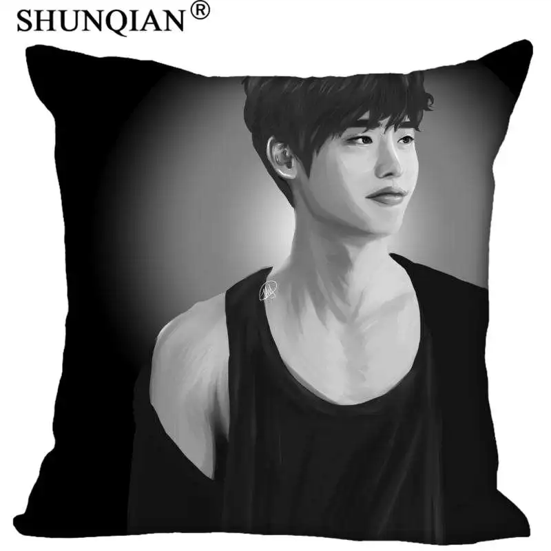 

New Arrival lee jong suk Square Pillowcases zipper Custom Pillow Case More Size Custom your image gift