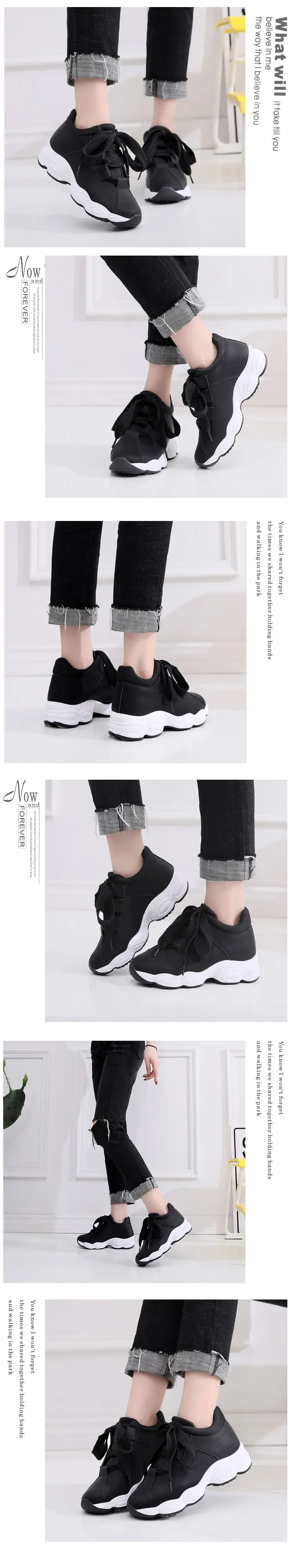Горячая Распродажа, дышащие удобные женские кроссовки для бега, спортивная обувь на шнуровке, женские кроссовки черного и белого цвета, женская обувь на плоской подошве
