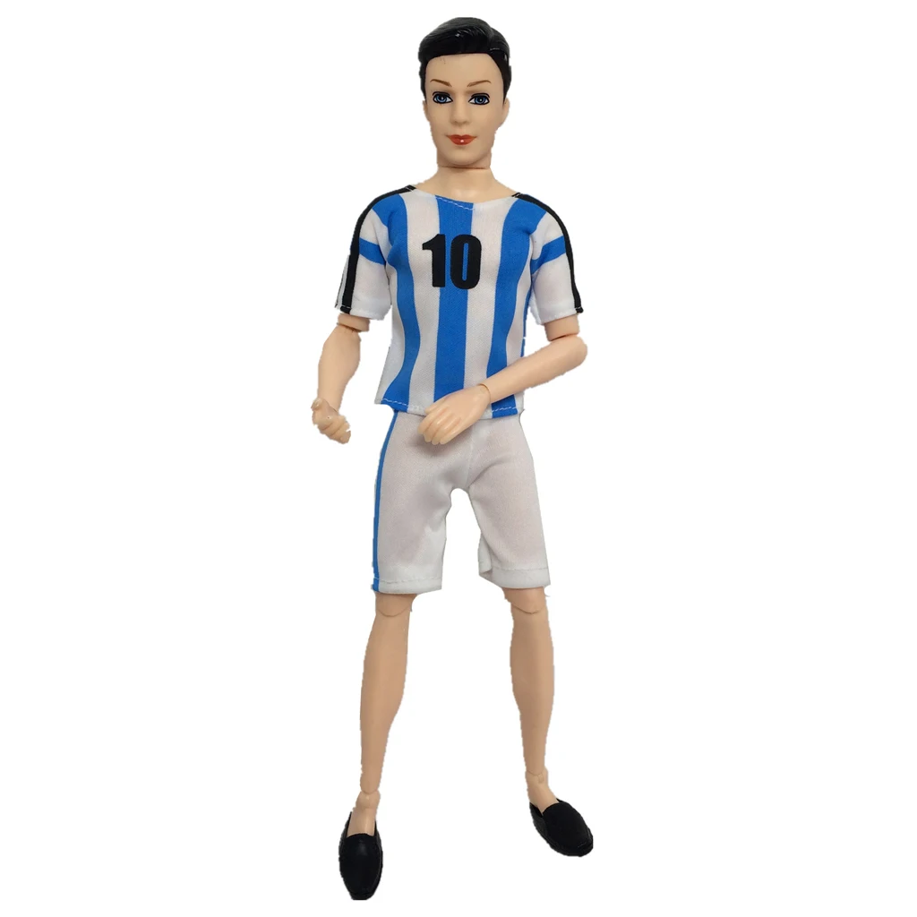 New Hot Doll Clothes Suit Soccer Uniform Soccer Football Players Outfit for 32cm   Dolls Accessory