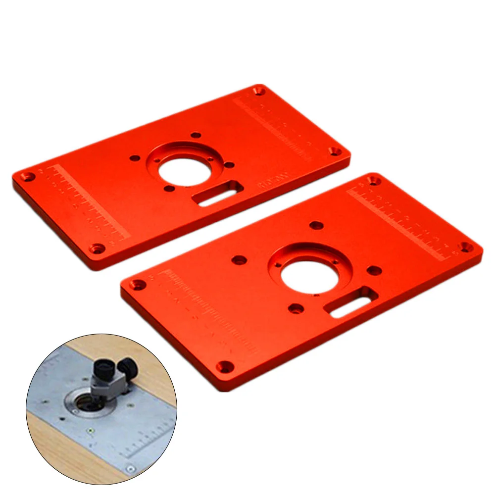 

Woodworking Tools Aluminum Router Table Insert Plate Woodworking Benches Routeros Trimmer Drilling Centered In Bit Hole Routers