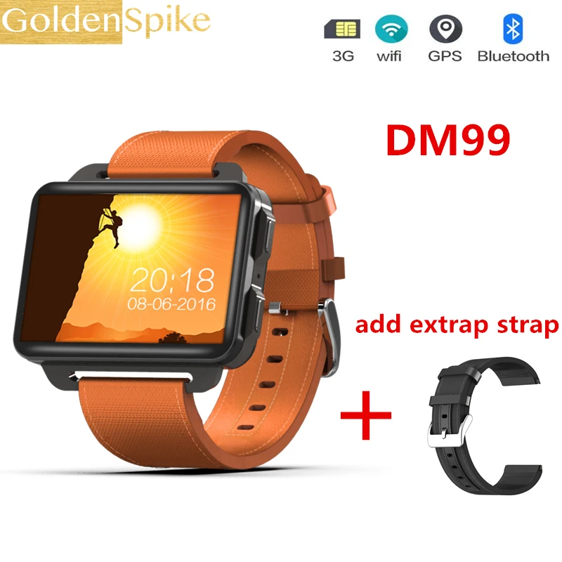 

LEM4 PRO Smart Watch 2.2 inch Android 5.1 MTK6580 1.3GHz 3G GPS Smartwatch Phone 1GB 16GB Heart Rate Men Wristwatch free straps