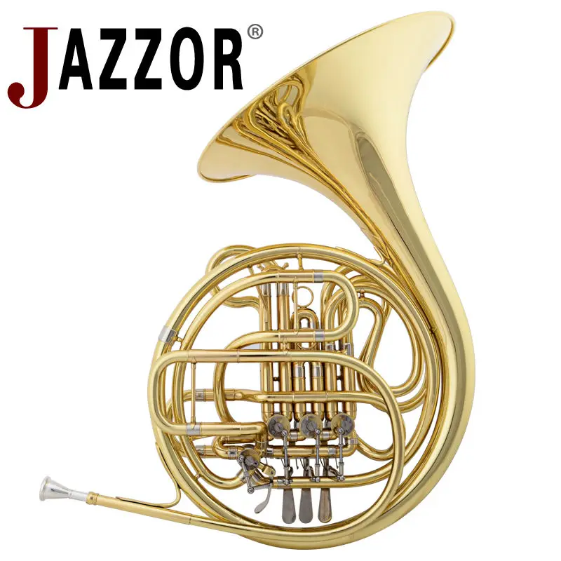 JAZZOR JZFH-310 4-кнопочный двойная французская валторна модель входа, Bb/F духовые инструменты Валторны s с мундштуком