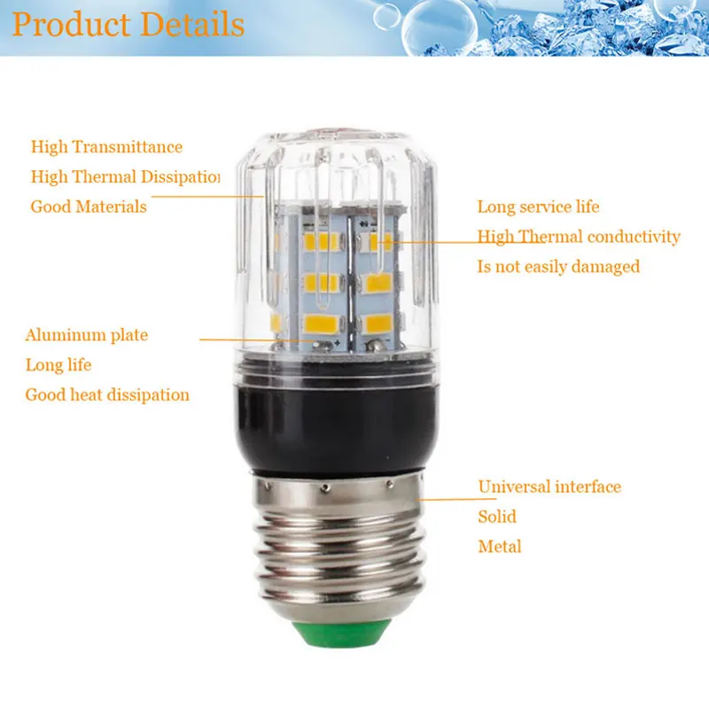 Полностью новая светодиодная лампа E27 E14 7 Вт 9 12 15 18 20 25 28 30 35 SMD 5730 лампочка кукуруза