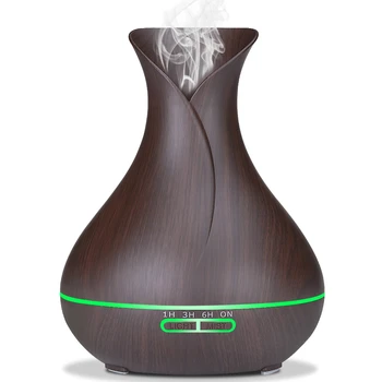 

Portable Wood Grain Essential Oil Diffuser Ultrasonic Aroma Diffuser 300ml For Home Yoga Office Bedroom