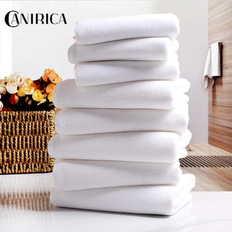 

bath Towel Solid white square towel soft skin-friendly quick-dry Travel Fabric Household hotel towel durable toalha de banho