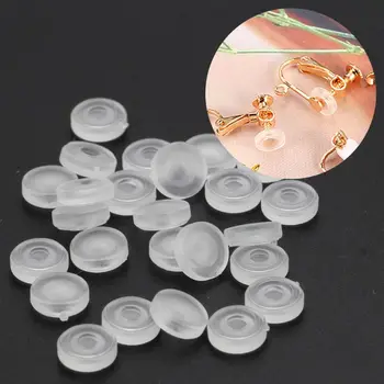 

100Pcs 4 Size Earring Pad Silicone Comfort Earring Cushion for Clips on Earrings