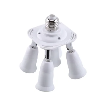 

5 in 1 Adjustable E27 To E27 Base Light Lamp Bulb Adapter Holder Socket Splitter