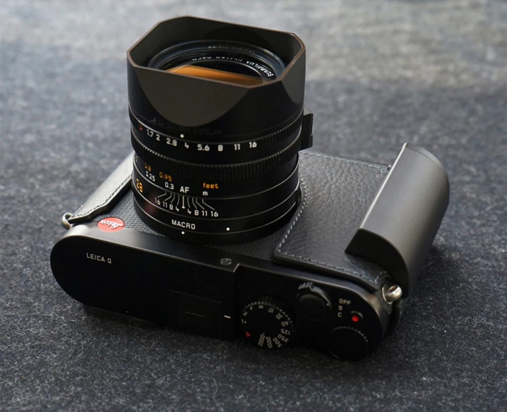 Mili чехол ручной работы из натуральной кожи для камеры наполовину сумка Leica Q2