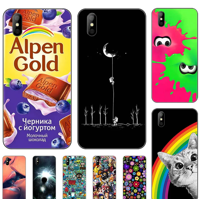 

For Doogee X50 Soft silicone Phone Cases For Doogee X53 Soft TPU Material Back Cover Coque Housing Print painting Flower style