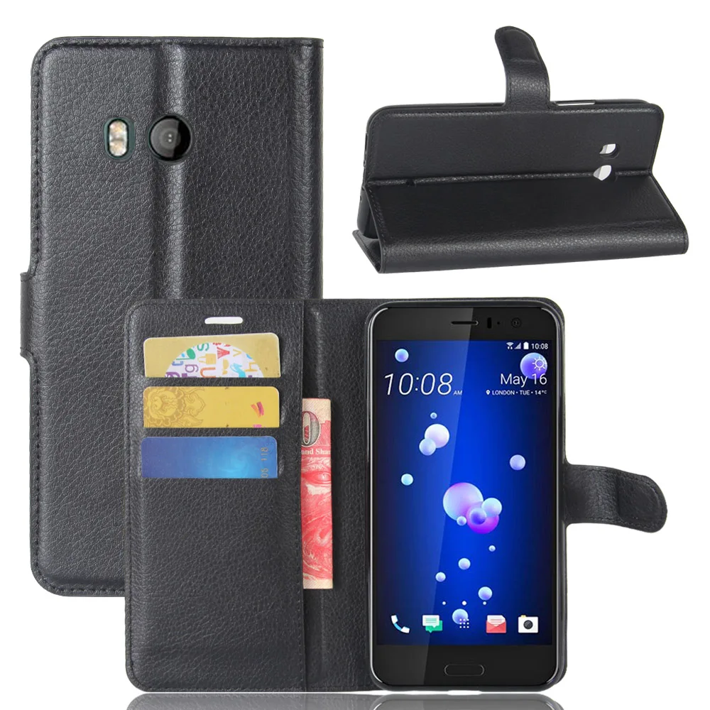 

For HTC U11 case 5.5 Inch PU Leather Soft Phone case for HTC U11 Case Wallet With Card Holder Stand case Vintage Cover Case